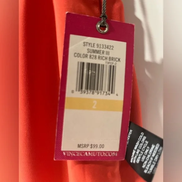 Vince Camuto Bright & Light Weight Border Print Pencil Skirt sz2 - Picture 12 of 12